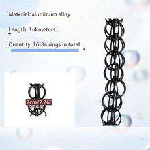 YUSIWOAL Ring Rain Chain Downpipe, Aluminium Patio Garden Rain Collector Chain for Homestay Villa(A,3m/10ft)