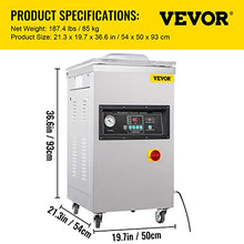 VEVOR Chamber Vacuum Sealer 600W for Wet Foods, Meats & Marinades Silver