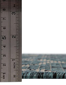 Unique Loom Outdoor Trellis Collection Area Rug - Trellis (Round 13' 0" x 13' 0", Teal/ Gray)