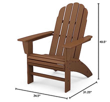 POLYWOOD® Vineyard Curveback Adirondack Chair in Teak