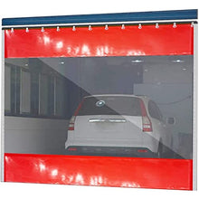 Outdoor Sheer Curtain for Patio Waterproof Clear Tarp Panel Windproof Curtains with Rustproof Grommets Vinyl Curtain for Porch Gazebo Pergola (Color : Red Size : 4.8x2.5m/15.74x8.20ft) (Red 1.5x2m/4