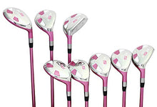 Majek Pink Ladies Golf Hybrids Irons Set Ultra Light Weight Forgiving Fuchsia Woman