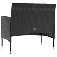 YUHI-HQYD 16 Piece Patio Lounge Set with Cushions,Backyard Decor,Backyard Sofa Suit,Outdoor Furniture,Outdoor Couch,Suitable for Balcony, Backyard, Patio, Garden, Poolside, Poly Rattan Black