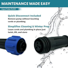 Aqua Pulse Submersible Pond Pump, 15,000 GPH, 100 ft Quick Disconnect Cord