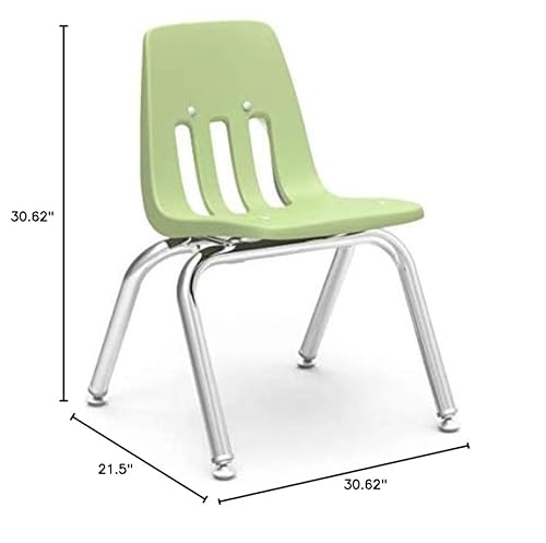 Virco 9000 Series Plastic Classroom Chairs Set of 4 Apple Black