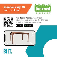 Backyard Discovery Brockton 14' x 10' Modern Cedar Wood Pergola Kit Dark Walnut