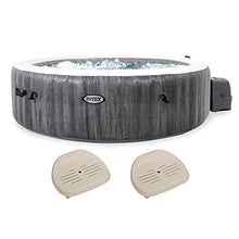 Intex PureSpa Plus Portable Inflatable Hot Tub with Non-Slip Seat Gray