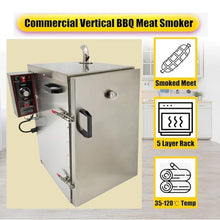 Yokoma Commercial Vertical BBQ Meat Smoker Vertical Grill Sausage Smoke Oven Commercial Electric BBQ Meat Smoke Machine Digital 5 Layer Rack Automatic Meat Smoker with Side Wood Chip Loader, 110V