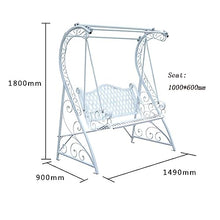 KYTGFH Garden Porch Swing Garden Swing Chair Wrought Iron Hanging Basket Rocking Chair Suitable for Outdoor Balcony(B)