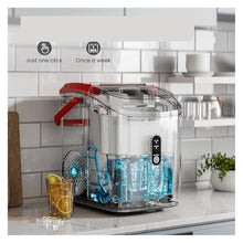 Ice Maker, Ice Maker Countertop Portable Pellet Ice Machine with Handle,Self-Cleaning Function,One-k Operation,for Home/Kitchen/Camping/RV
