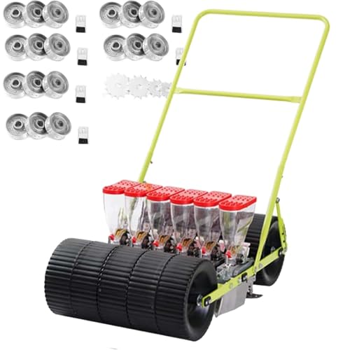 Garden Corn Soybean Seeder, Hand-Pushed Vegetable Planter for Small Farms. Making it an efficient Manual Seeds Dispenser for Outdoor Garden use on Slopes and Flat Ground.(Line 6)