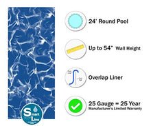 Wilbar 24-Foot Round Fallston Above-Ground Swimming Pool | 52-Inch Height | Sunlight Overlap Liner and Widemouth Skimmer Bundle | Resin Protected Steel-Sided Walls