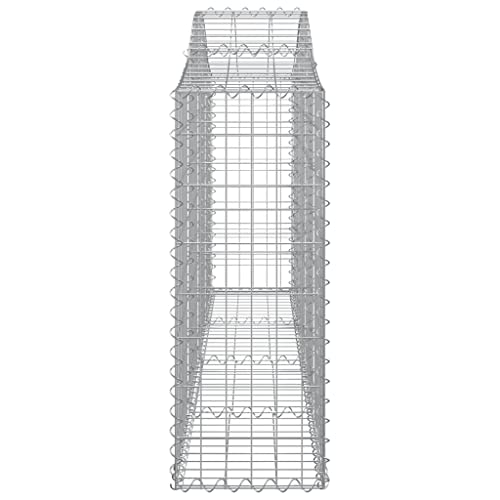 Arched Gabion Baskets 4 Pcs Galvanized Iron White Black Other