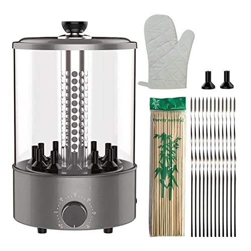 CUTPOIY Fully Automatic Rotary Skewer Machine, Household Party Skewer Electric Stove, 360° Rotating Smokeless 12 Skewers Capacity Easy-to-Clean Skewer Machine