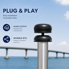 Calypso Instruments Ultrasonic Anemometer RS485 — Solar-Powered Wind Speed & Direction Sensor | Modbus RTU | Weather Station Integration | Zero Maintenance
