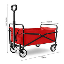 JIOLLGBBM Folding Garden Trolley Cart, Heavy-Duty Wagon, Multifunctional Portable Shopping Cart, 4-Wheel Pull Truck for Outdoor Camping, Beach, and Photography, Load Capacity: 60kg