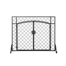 Fireplace Screen Iron Fireplace Screen Fire Protection Fence Matte Black Screen Fireplace Decoration Accessories Screen Fireplace Fire Screen (Color : B)