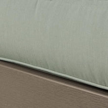 highwood Lehigh Deep Seating Ottoman, with Sunbrella Cushions in Canvas Seasalt, Woodland Brown Frame