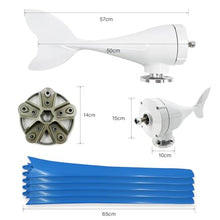 ZHOZHUT 12V / 24V / 48V Wind Power Generator 800W / 1000W / 1200W Home Wind Turbine Generator Kit with MPPT Controller and 5 Blue Blades, Low Noise and High Efficiency for Roofs, Streets,800w,12V