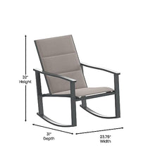Flash Furniture Rocking Chair Bistro Set, Brown/Black, 3-Piece Set