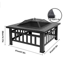 Fire Pit Outdoor Garden fire Pit, Hotel Decoration fire Pit, Home Terrace Barbecue fire Pit Table, 31 inches