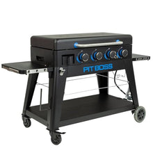Pit Boss 4-Burner Propane Gas Non-Stick Ceramic Coated Rust-Resistant Portable Lift-Off and Stationary Griddle Grill with Hard Cover, 647-Sq. In. (35" L x 18" W) Cooking Space, 46,000 BTU, Black