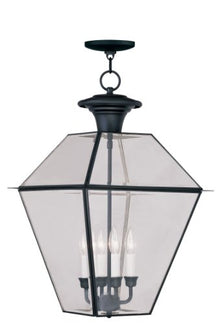 Livex Lighting 2387-04 Westover 4-Light Outdoor Hanging Lantern, Black