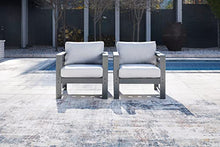 Signature Design by Ashley Outdoor Amora HDPE Patio Lounge Chair 2 Count Grey