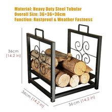 WXPWAMZ Small Firewood Rack With Handles, Indoor & Outdoor Log Holder, Wrought Iron Wood Stacker