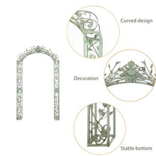 OREKPOT Extra Large Wedding Arch, Metal Arch Trellis, Garden Pergola Arbor for Party, Ceremony, Decoration, Climbing Plant, Lawn, Terrace，250cm/98.4in
