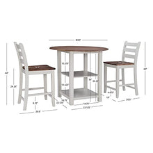 Powell Company Sita Three Piece Counter Dining Set Light Grey & Birch