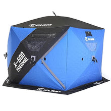 CLAM X-600 Portable 6 Person Thermal Hub Shelter Tent for Ice Fishing