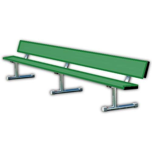 BSN Portable Bench with Back 21" Dark Green