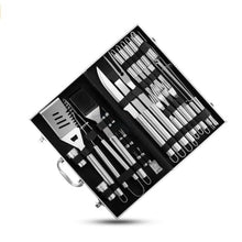 YHdtUO 27 Pieces of Barbecue Tools Set Outdoor Barbecue Tools Set Aluminum Box Packaging,White-Fruit peach5