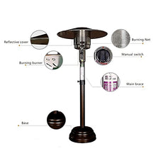 Natural Gas Patio Heater, Outdoor Heater Gas Adjustable Height,Between 140-200cm(55-78in),Includes 24 Ft- Long Natural Gas Hose,Passed cETL Certification,This Allows You To Have A Party With Frie