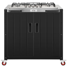 Feasto Modular Outdoor Kitchen Island with 5-Burner Gas Stove and Storage