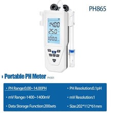VBSNKLOI Water Test Meter, Digital Water Tester Portable PH Meter LCD Display Quality Laboratory Acidity Aquarium Pool Analyzer with Probe