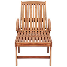 LPERTGFHU Set of 2 Outdoor Sun Loungers, Solid Teak Wood Patio Chaise Lounge with Royal Blue Cushions, Adjustable Recliner Chair with Wheels for Garden Poolside