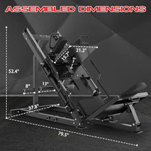 HOMSURE Leg Press Hack Squat Machine 2-in-1 Black