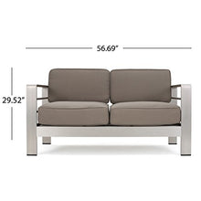 Christopher Knight Home Cape Coral 5-Piece Outdoor Chat Set with Fire Table Grey / Light Grey