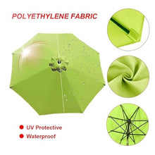 GFAZXDS Replacement Canopy for Garden Umbrella 8-Rib Fits 2./2.7m/3.0m/3.5m Patio Umbrellas Beach Terrace Shade Cover - Red 9FT/2.7M Outdoor Sunshade,Red-9FT/2.70M