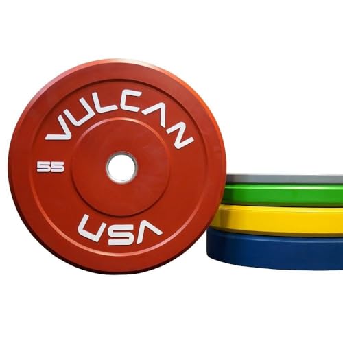 VULCAN 370 lb Color Bumper Plates Set Multi-Color