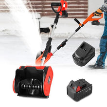 KJLYLPP Battery Snow Blower Detachable Design Cordless Snow Shovel, Adjustable Front Handle Lightweight and Portable, 20V 12-Inch 4-Ah Removable Battery