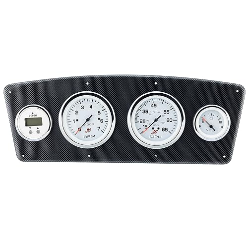 DeckMate Large Pontoon Gauge Panel Carbon Fiber