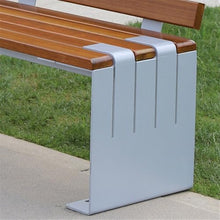 Ronghw0607 Garden Bench Light Brown Outdoor Bench Park Leisure Double Bench with Backrest 150cm Park Patio Seat