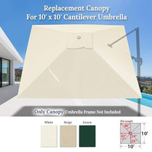 UYTROPLK 8 Ribs Patio Umbrella Replacement Canopy 8X8' 9.8X9.8' 13X9.8' Uv Protective Top Cover for Cantilever Outdoor Parasol - Durable, Weather Resistant, Large Shade Solution