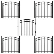 Fencer Wire Heavy Duty Flat Top X-Pattern Decorative Fence Gate Black 4FT x 4FT, Pack of 5
