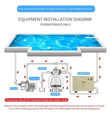 SIMPLEusQ 15kw Water Heater Heat Pump Swimming Pool Constant Temperature Heater for Residential Fast and Efficient (15kw Normal Type)