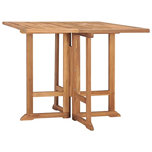 KTHLBRH Outdoor Patio Table Outdoor Furniture Patio Dining Table Folding Patio Dining Table 35.4"x35.4"x29.5" Solid Teak Wood