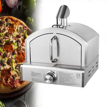 Portable Outdoor Gas Pizza Oven, Outdoor Barbecues, Adjustable Heat Control Dial, Burner, Stone & Regulator Hose - Cooks 12" Pizza in 60 Seconds